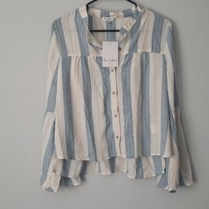 Love fire long bell sleeve blouse